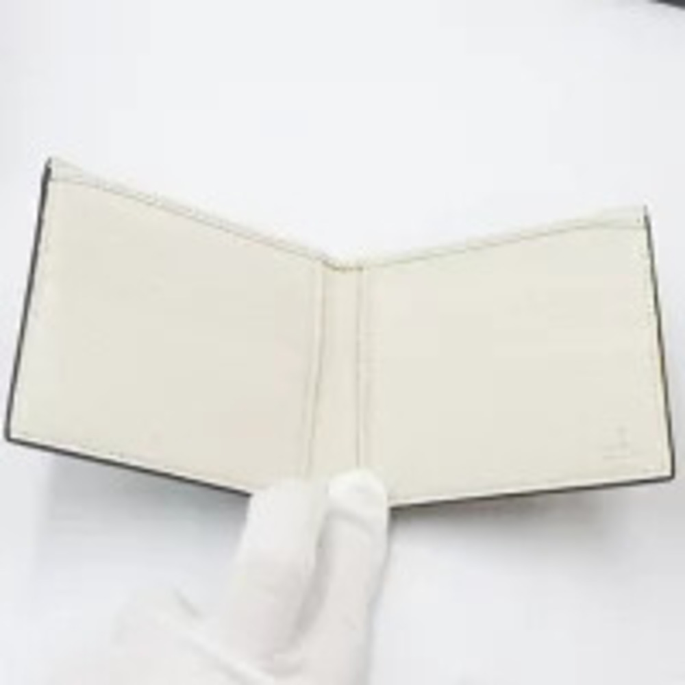 Gucci Bi fold Wallet Off white Black Leather h - Picture 9 of 11
